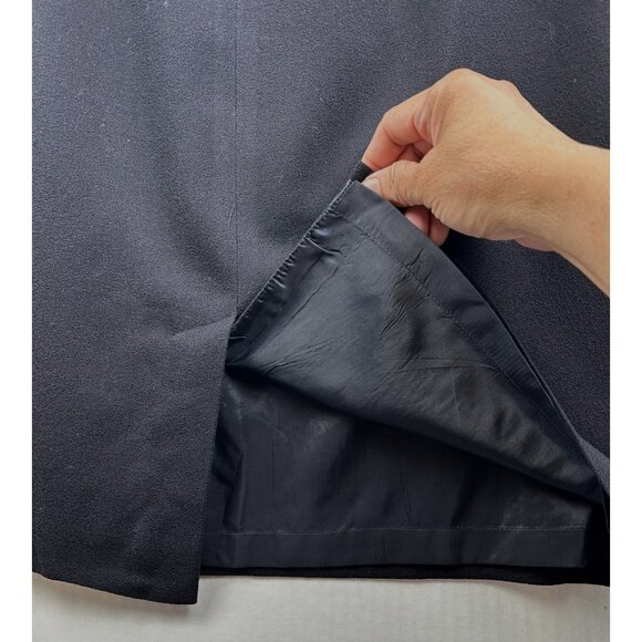 Vintage‎ Albert Nipon Womens 100% Wool Classic Black Skirt Size 12 Officewear